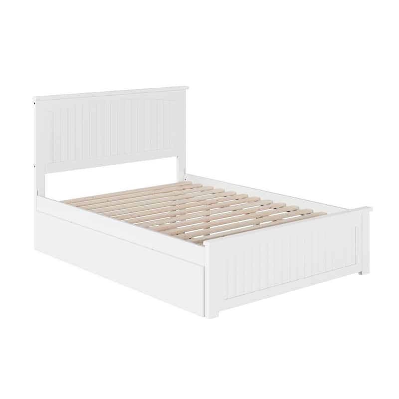 Nantucket Solid Wood Platform Bed with Matching Footboard & Twin Trundle