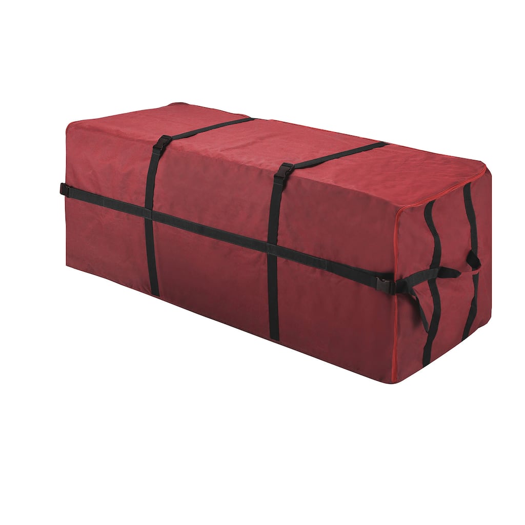 Elf Stor Red Christmas Tree Storage Bag Large 7.5 Ft Canvas Heavy Duty Zipper - Large, 7.5ft Tree