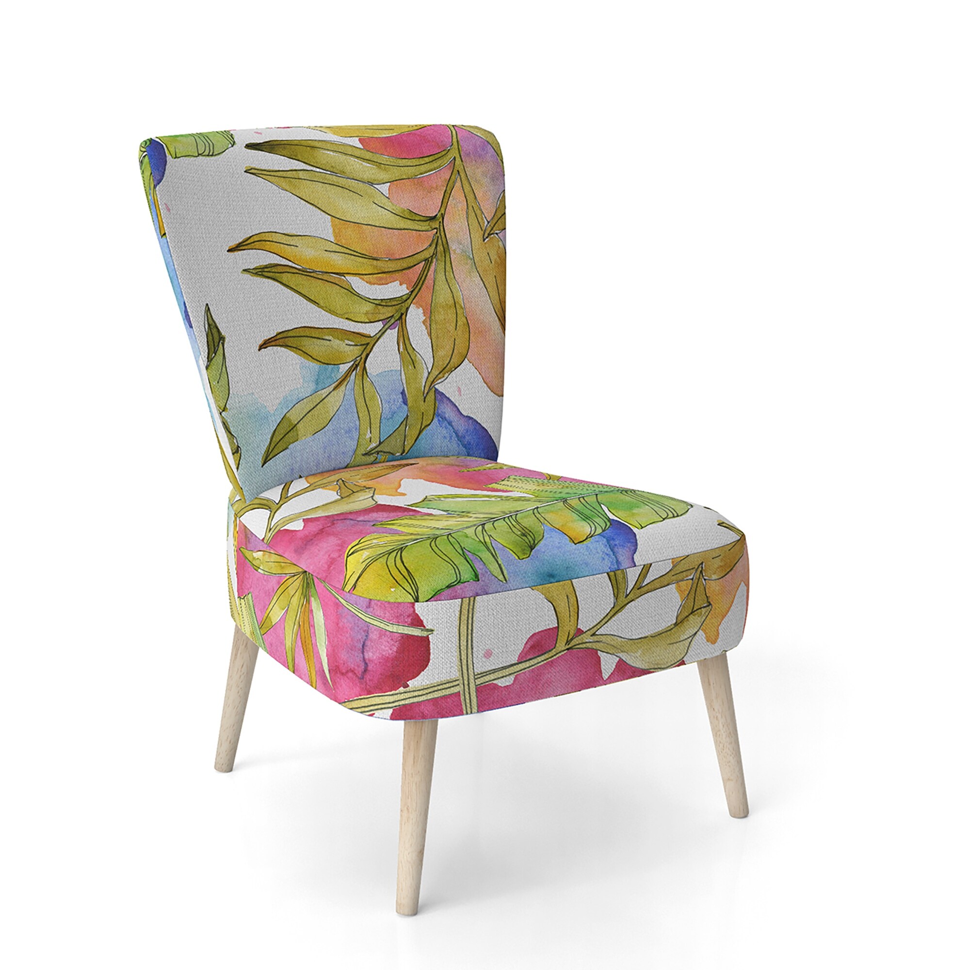 Designart "Tropical Foliage IV" Upholstered Mid-Century - Picture 18 of 20