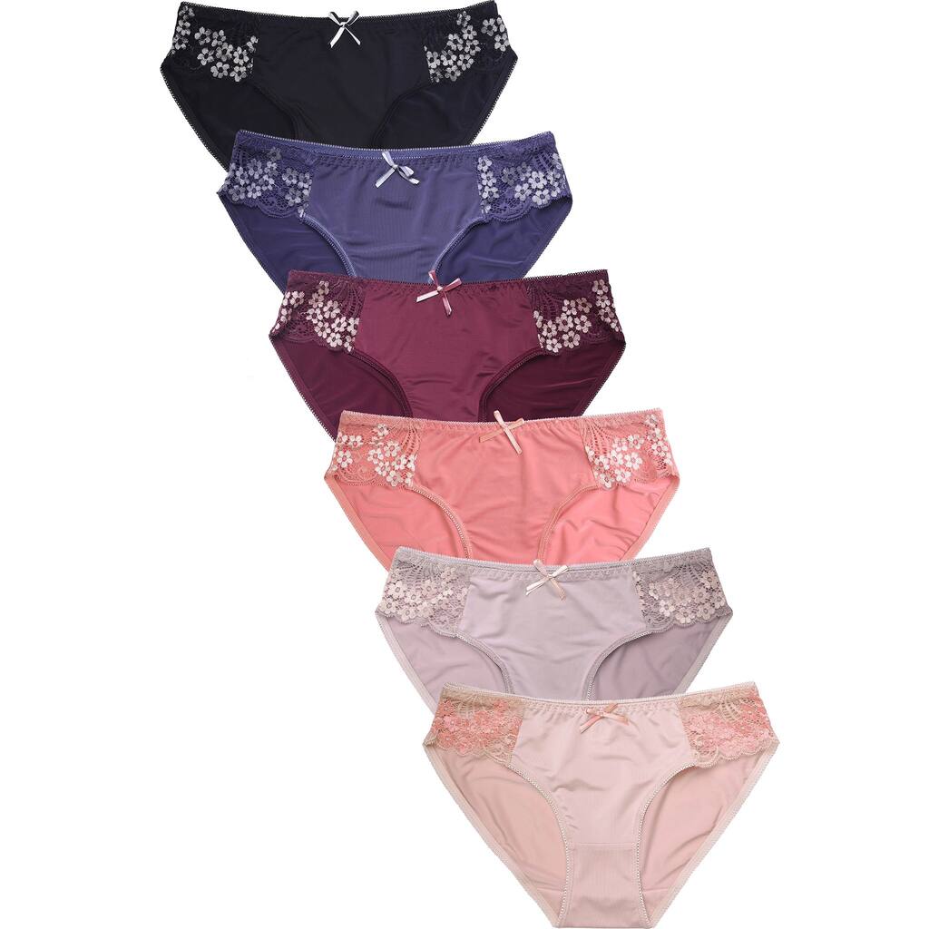 6 PAIRS Mamia Women's Intimate Sets Poly Bikini Style LP7291PK1