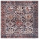 preview thumbnail 11 of 15, SAFAVIEH Tucson Machine Washable Slip Resistant Satsuki Traditional Rug 6' x 6' Square - Navy/Rust