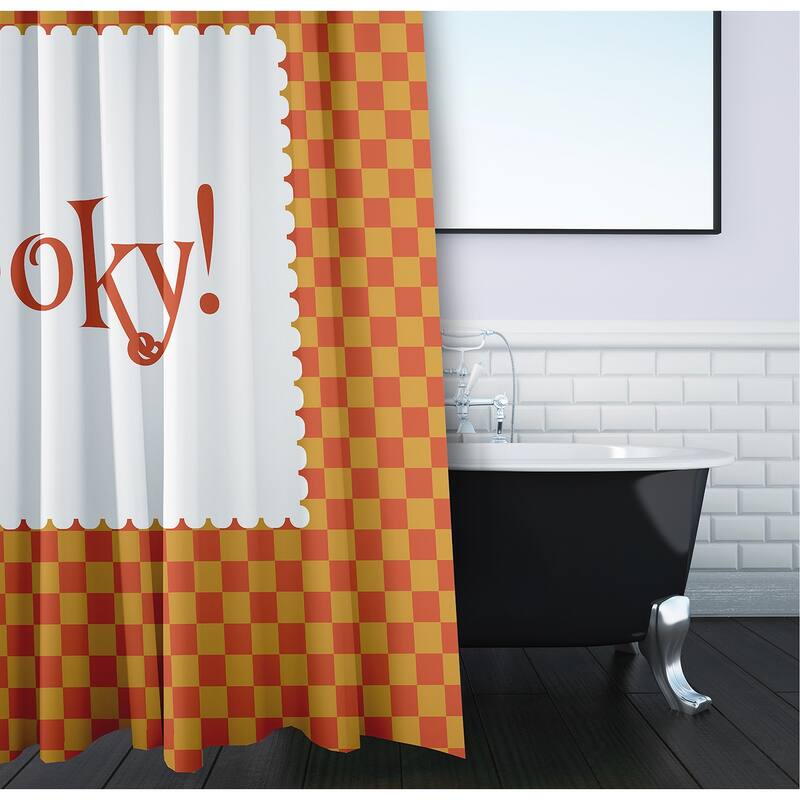 Halloween Spooky Checks Shower Curtain