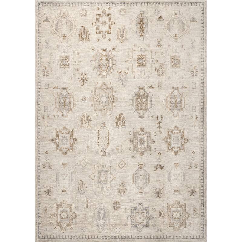 Nuloom Krystin SpinClean Distressed Machine Washable Area Rug