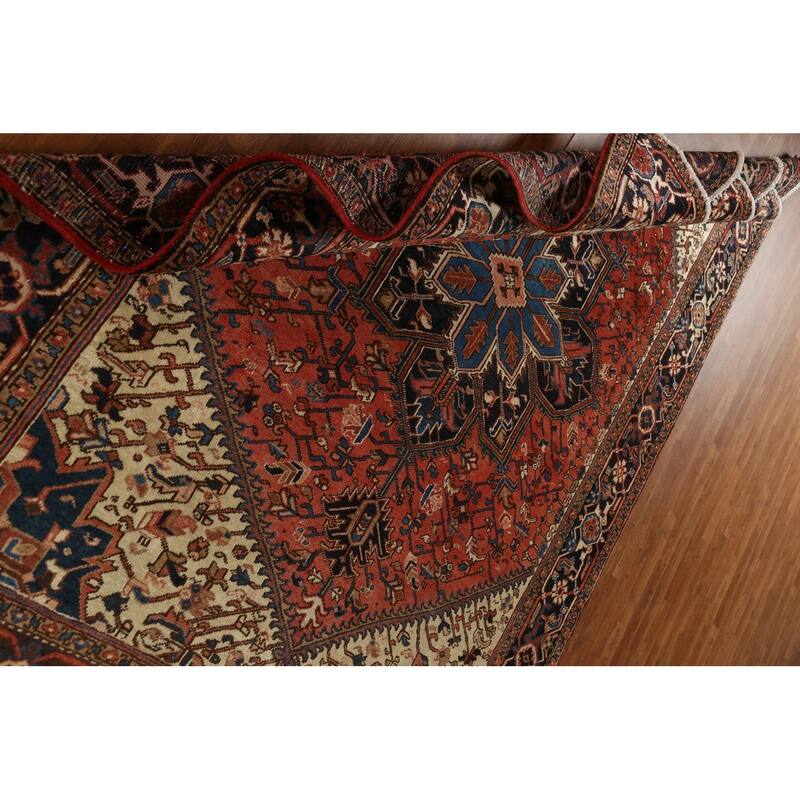 Traditional Vegetable Dye Heriz Persian Area Rug Wool Hand-knotted - 7'0" x 9'7"