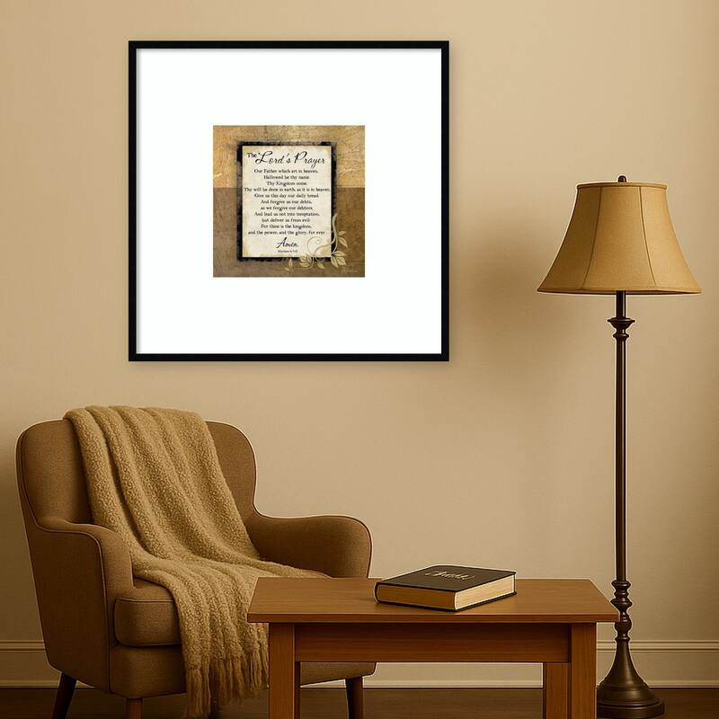 The Lords Prayer by Jennifer Pugh Wood Framed Wall Art Print - On Sale ...