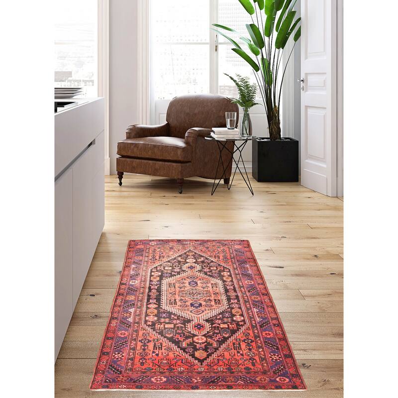 ECARPETGALLERY Hand-knotted Andelz Black Wool Rug - 4'6 x 7'1