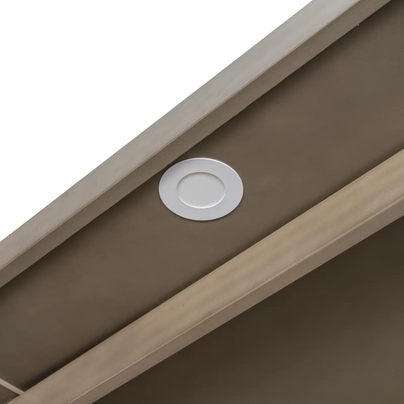 Queen Size Murphy Bed Wall Bed with Hidden Foldout Workstation, Side Open Shelves, Storage Cabinet and Drawers