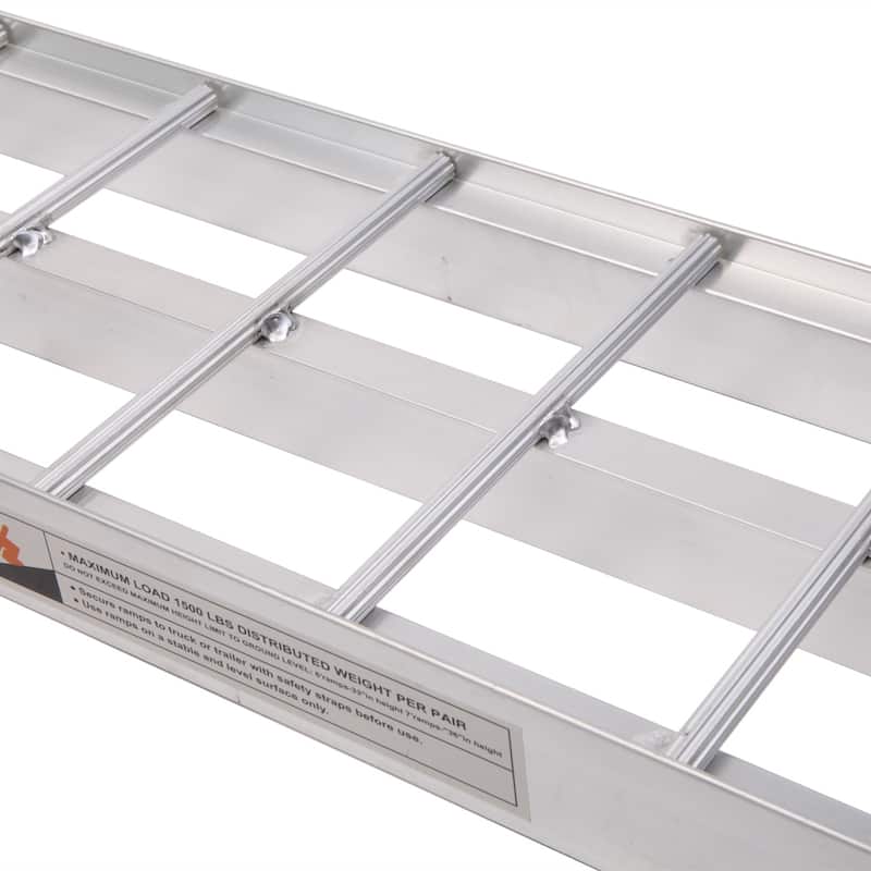 2PCS ATV Ramp for Dual Runner Shed Aluminum Ramps with Punch Plate Surface