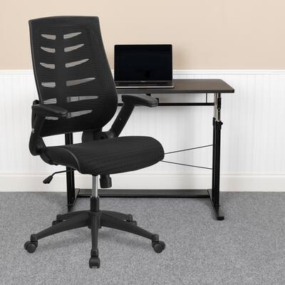 High Back Designer Mesh Swivel Executive Ergonomic Chair with Flip-Up Arms