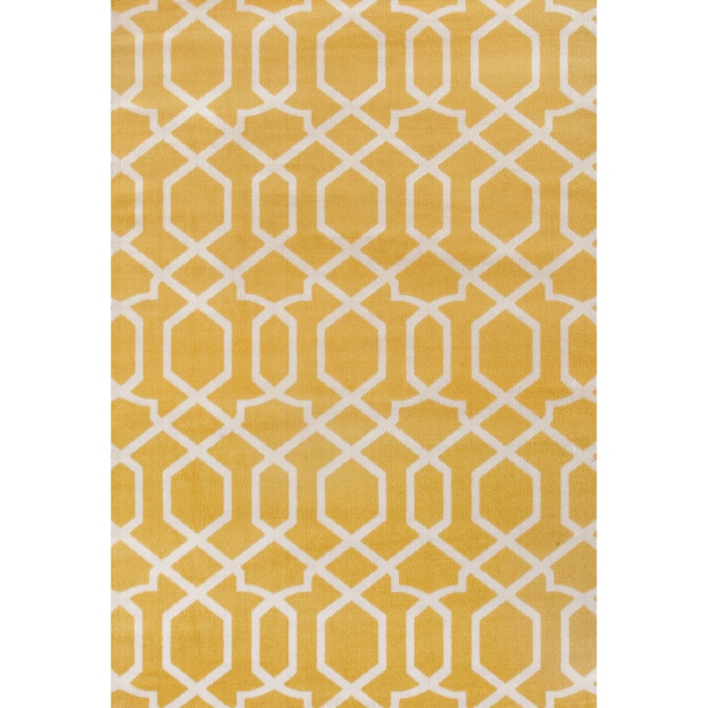 World Rug Gallery Contemporary Trellis Design Soft Indoor Area Rug