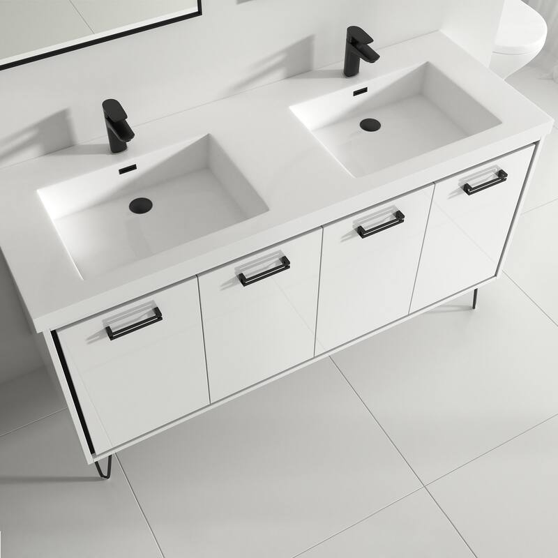 Mitchell 60" Double Bathroom Vanity Set