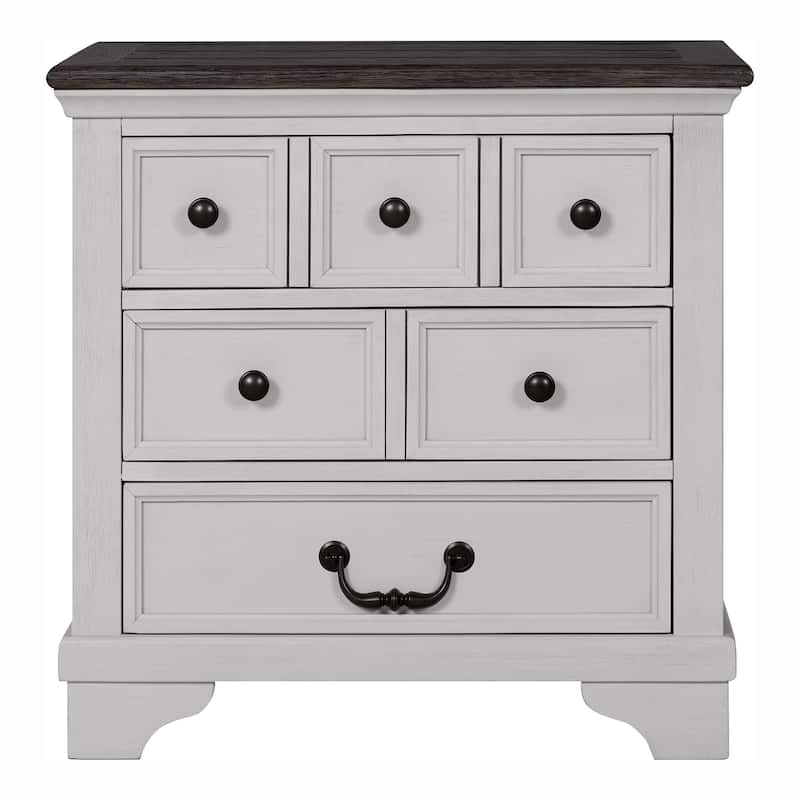 Furniture of America Eryndor Modern Farmhouse 3-Piece White Solid Wood Platform Bedroom Set