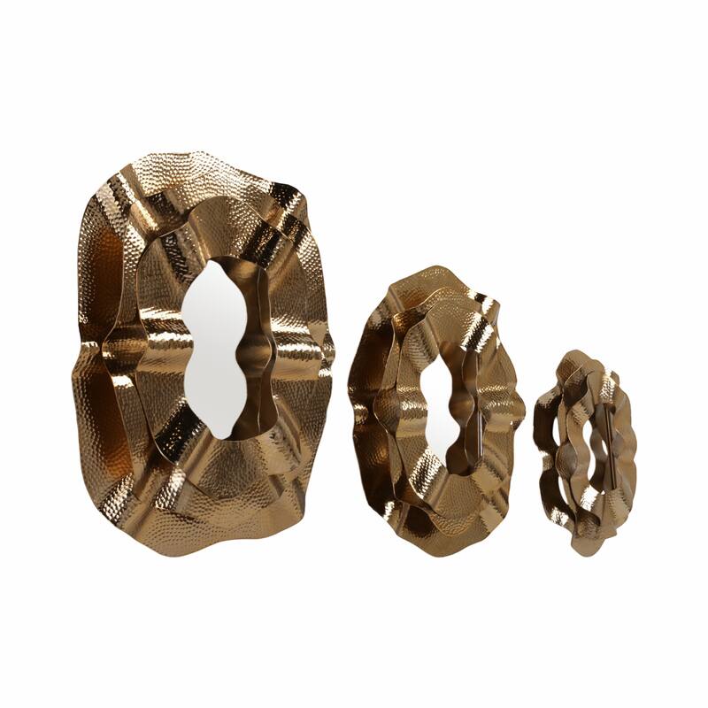 Metal Modern Wall Mirrors Set of 3 - 16", 20" - 24.0"