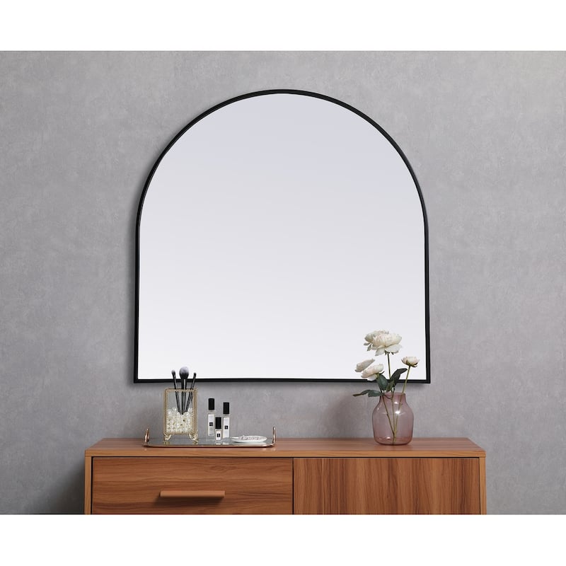 Indigo Home Metal Frame Arch Mirror 36x36 Inch