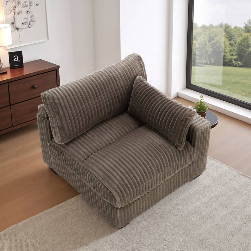 Cotton Flannel corner Sofa Armless Modular Sectional Sofa Seamless Combination