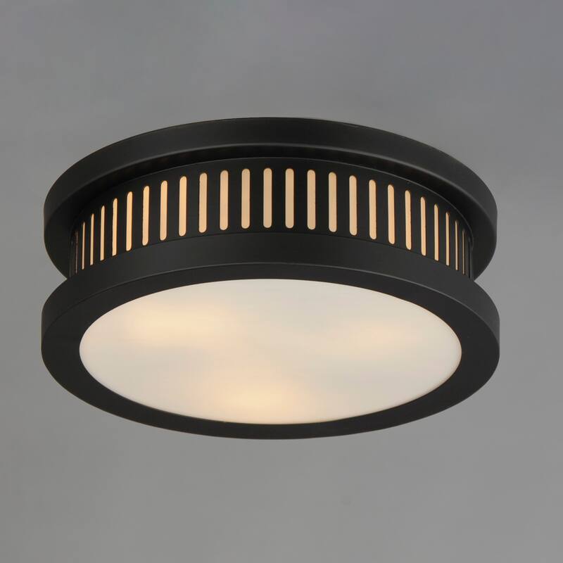 Maxim 30599 Oxford 3 Light 12" Wide Flush Mount Drum Outdoor Outdoor