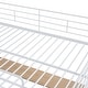 preview thumbnail 12 of 11, Full Size Metal Loft Bed with 3 Layers of Shelves and L-shaped Desk for Home