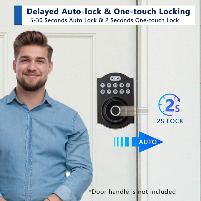 Smart Fingerprint Door Lock with Keypad & Auto-Lock