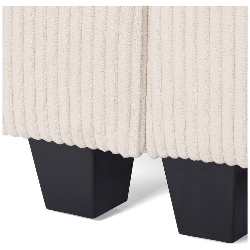 Hamilton 4-Piece Corduroy Upholstered Modular Sectional with USB Port