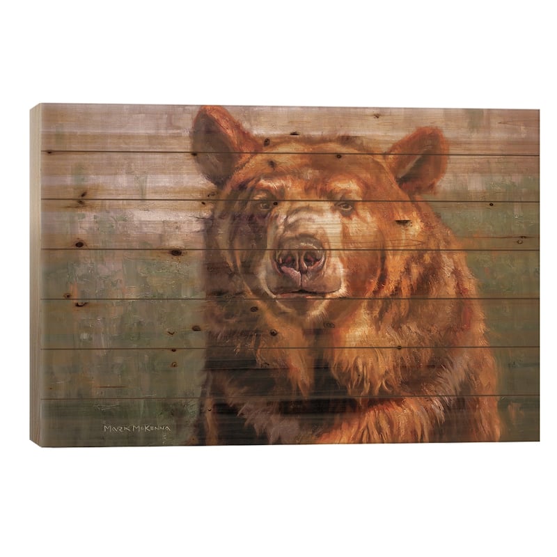 Gold & Bold Print On Wood by Mark McKenna - Multi-Color - 18x26x1.5