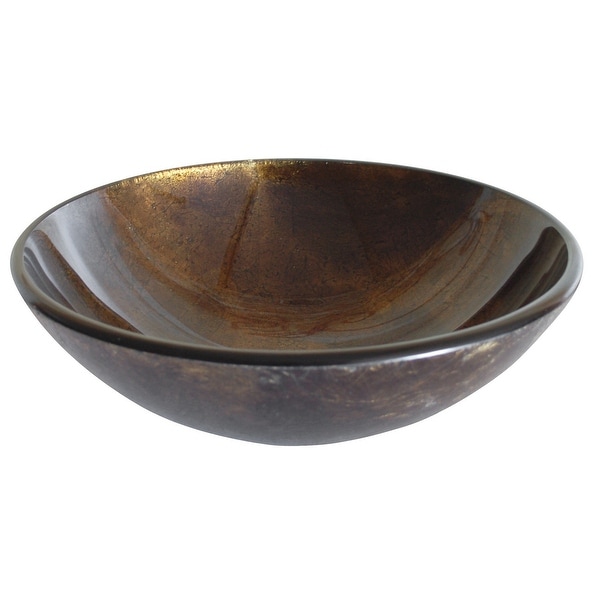 Eden Bath Brown Reflections Glass Vessel Sink