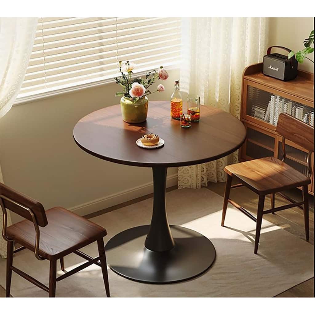 Modern Round Dining Table,Ideal for Compact Spaces and Stylish Interiors
