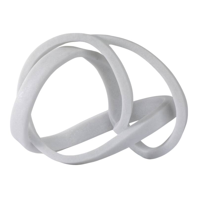 White 16x12 in. Resin Novelty Abstract Knot Sculpture - 15.5"