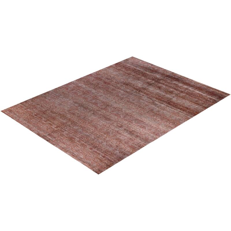 Gabbeh One-of-a-Kind Handmade Area Rug, Red - 9' 0" x 12' 1"