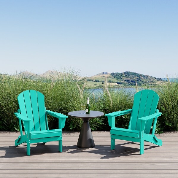 Laguna Weather Resistant Outdoor Patio Folding Adirondack Chairs