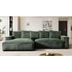 preview thumbnail 5 of 59, Transitional Luxe Upholstered Living Room Sectional 106.7 inch