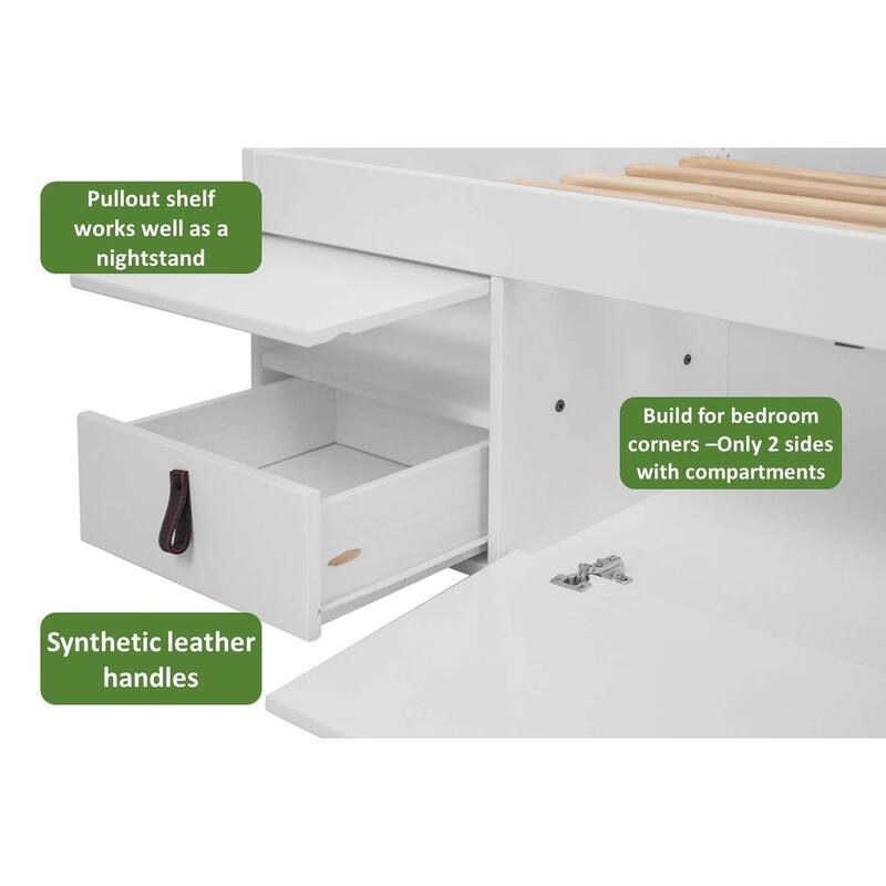 Copper Grove Rivne Storage Platform Bed with Drawers and Shelves