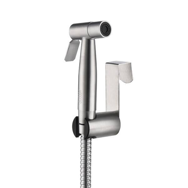 slide 2 of 8, Topcraft Handheld Bidet Toilet Cloth Diaper Sprayer Silver