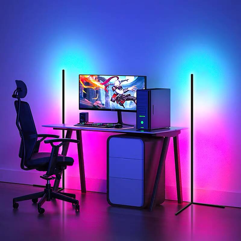 55" RGB Metal Corner Lamp Minimalist LED Floor Lamp