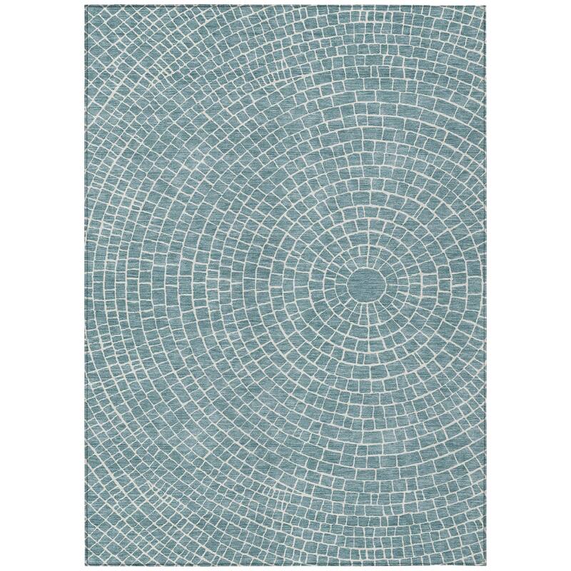 Machine Washable Indoor/ Outdoor Modern Gravity Chantille Rug