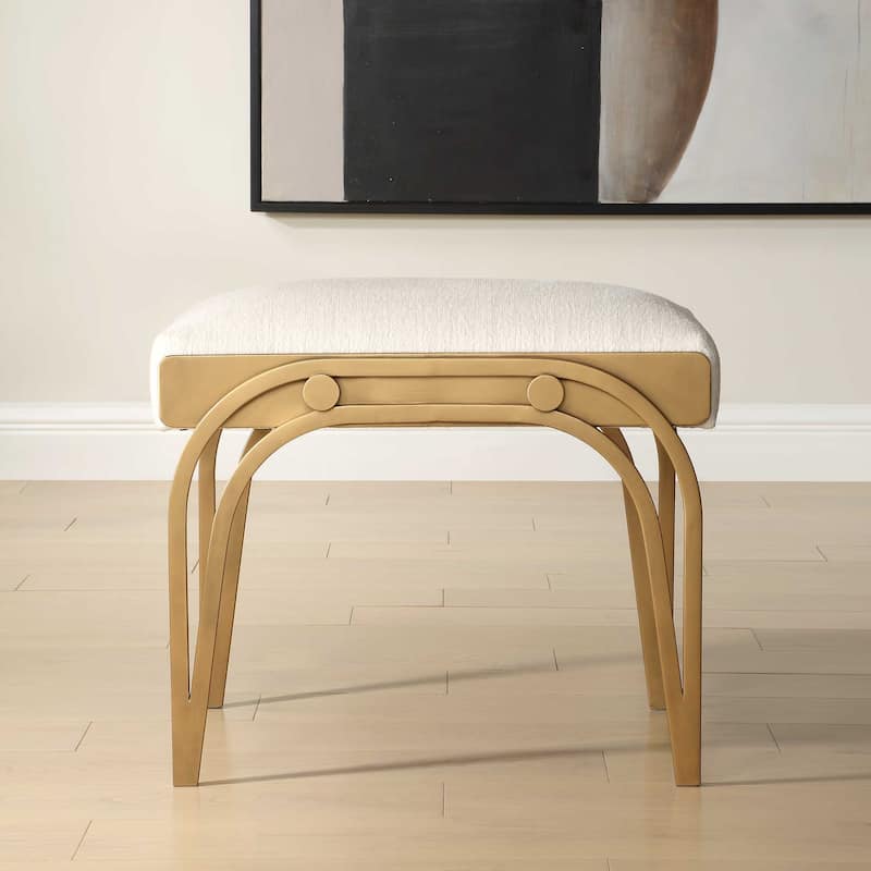 Silver Orchid Iron Accent Bench