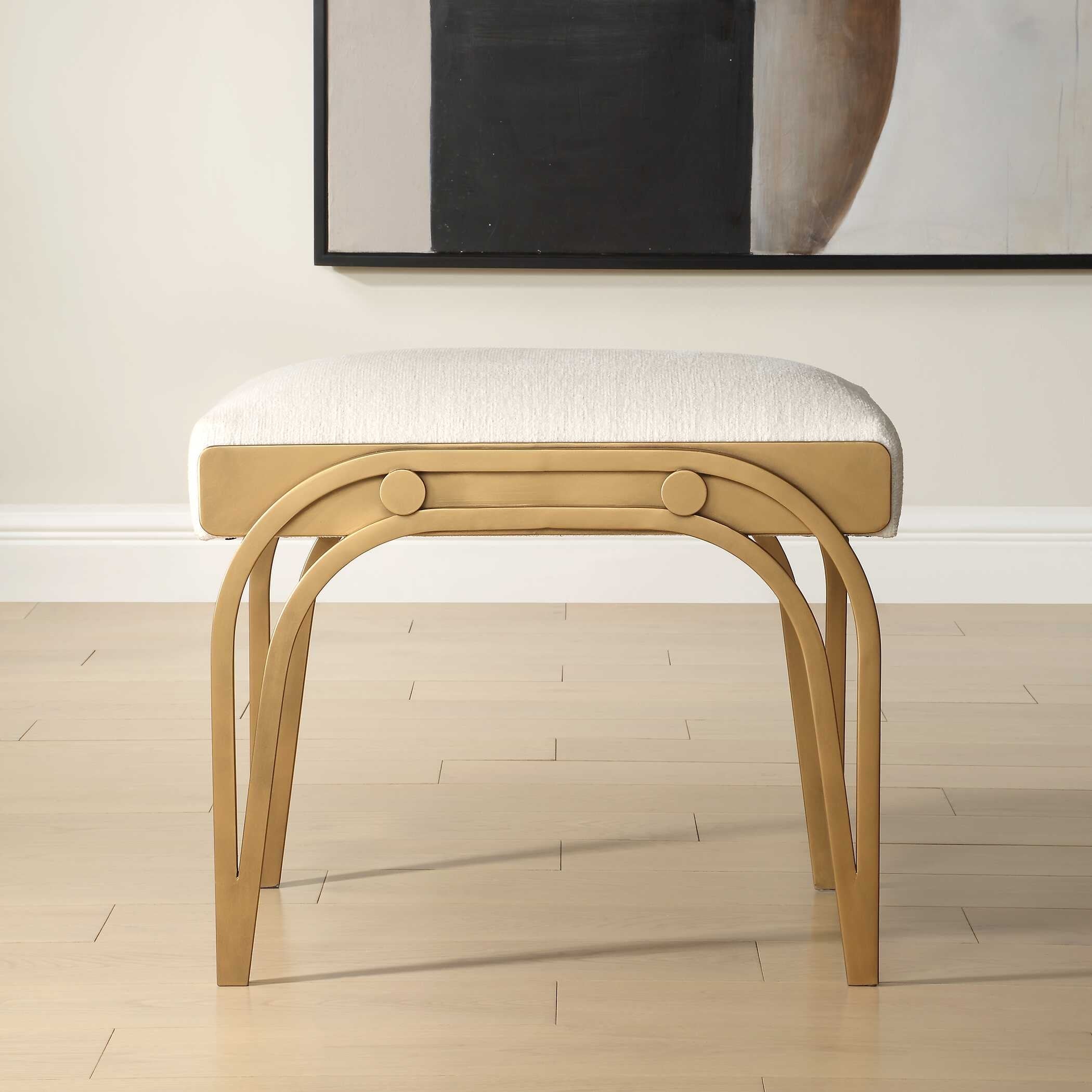 Silver Orchid Iron Accent Bench