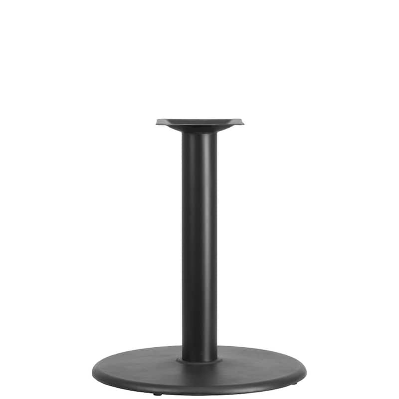 24" Round Restaurant Table Base with 4" Dia. Table Height Column - Black