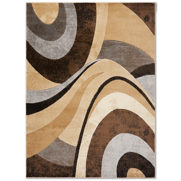 slide 2 of 7, HOME DYNAMIX Tribeca Slade Contemporary Abstract Area Rug 5'2"x7'2" - Brown/Grey - Rectangle