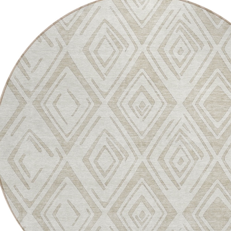HomeRoots Geometric Transitional Rectangle Outdoor Rug
