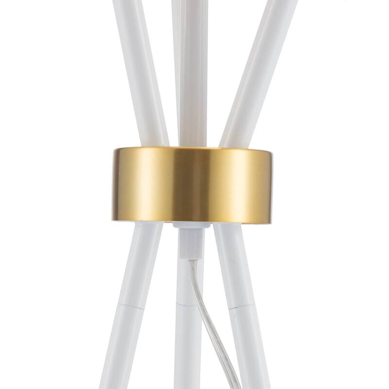 Modern 63.2" Tripod Floor Lamp with Linen Shade for Living Room