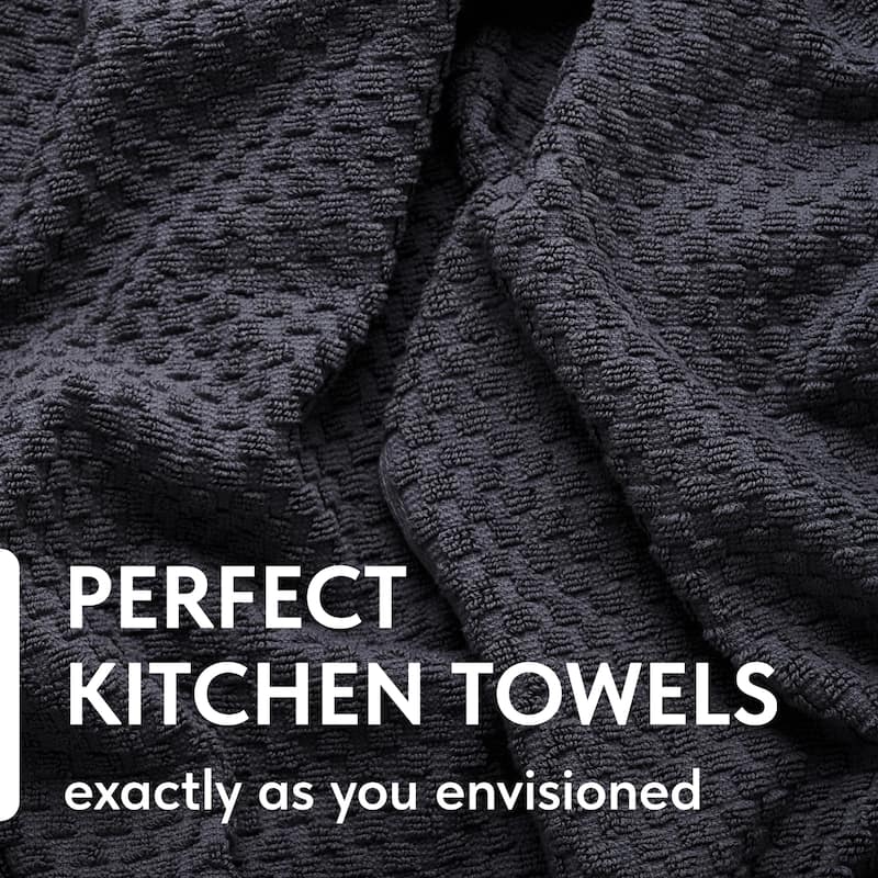 White Classic Dish Towel Set, 12 Pack Kitchen Dish Hand Towels 15x26 inch
