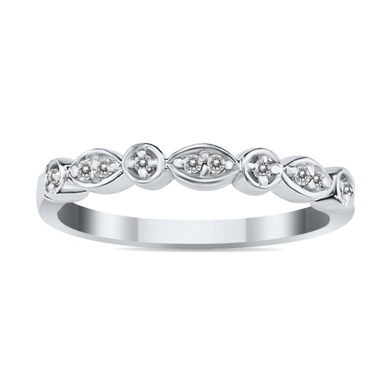 Marquee 10kt White Gold and Diamond Promise Ring