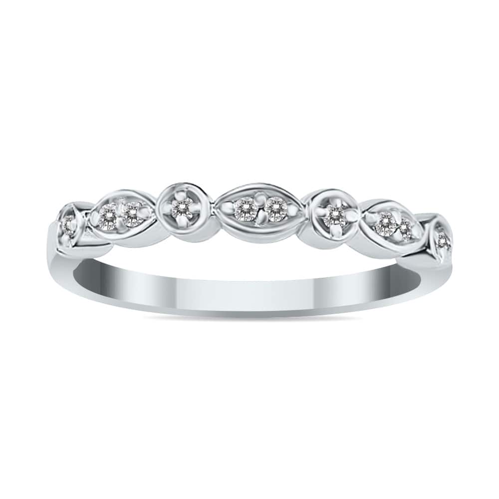 Marquee 10kt White Gold and Diamond Promise Ring