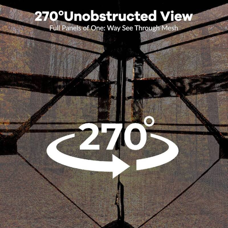 Portable 2-4 Person 270 Degree See Through Pop Up Hunting Blind with Carry Bag