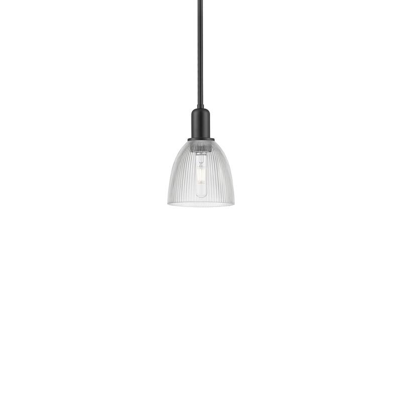 Innovations Lighting 716-1S-10-6 Castile Pendant Castile 6" Wide Mini - Matte Black / Clear