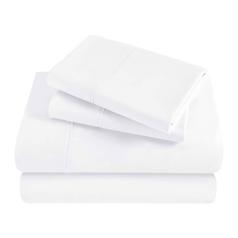 Superior Egyptian Cotton 300 Thread Count Solid Bed Sheet Set