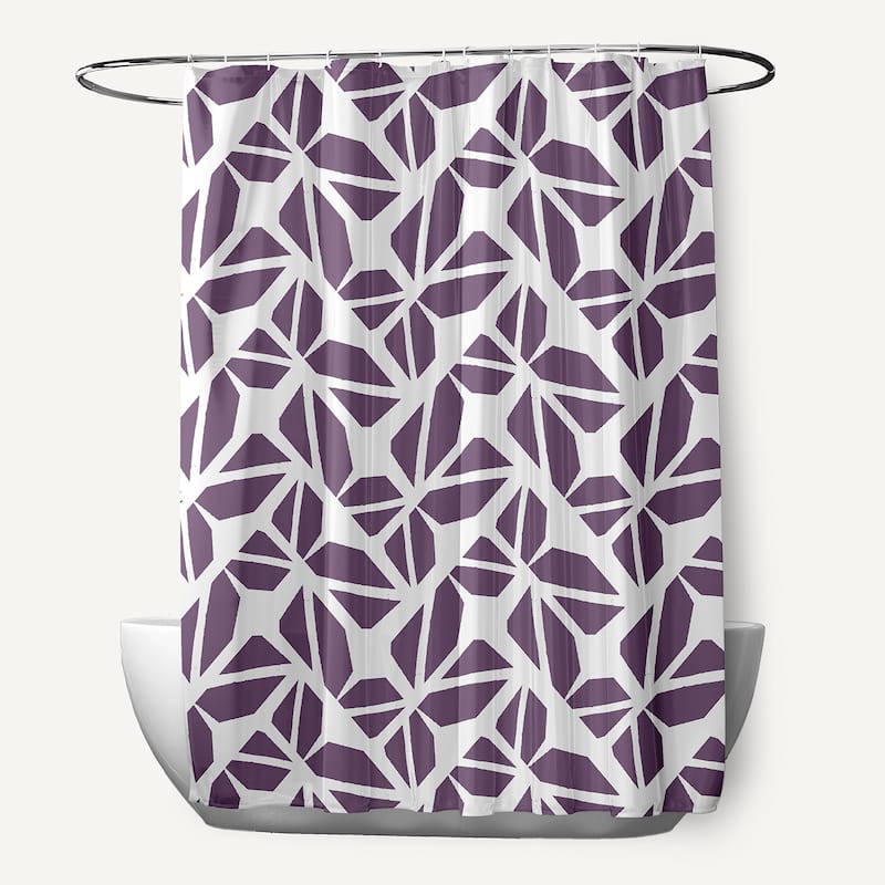 Kaleidoscope Graffiti Shower Curtain - Larkspur