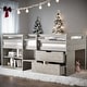 preview thumbnail 2 of 17, Twin size Loft Bed with Two Shelves and Two drawers, Antique Grey