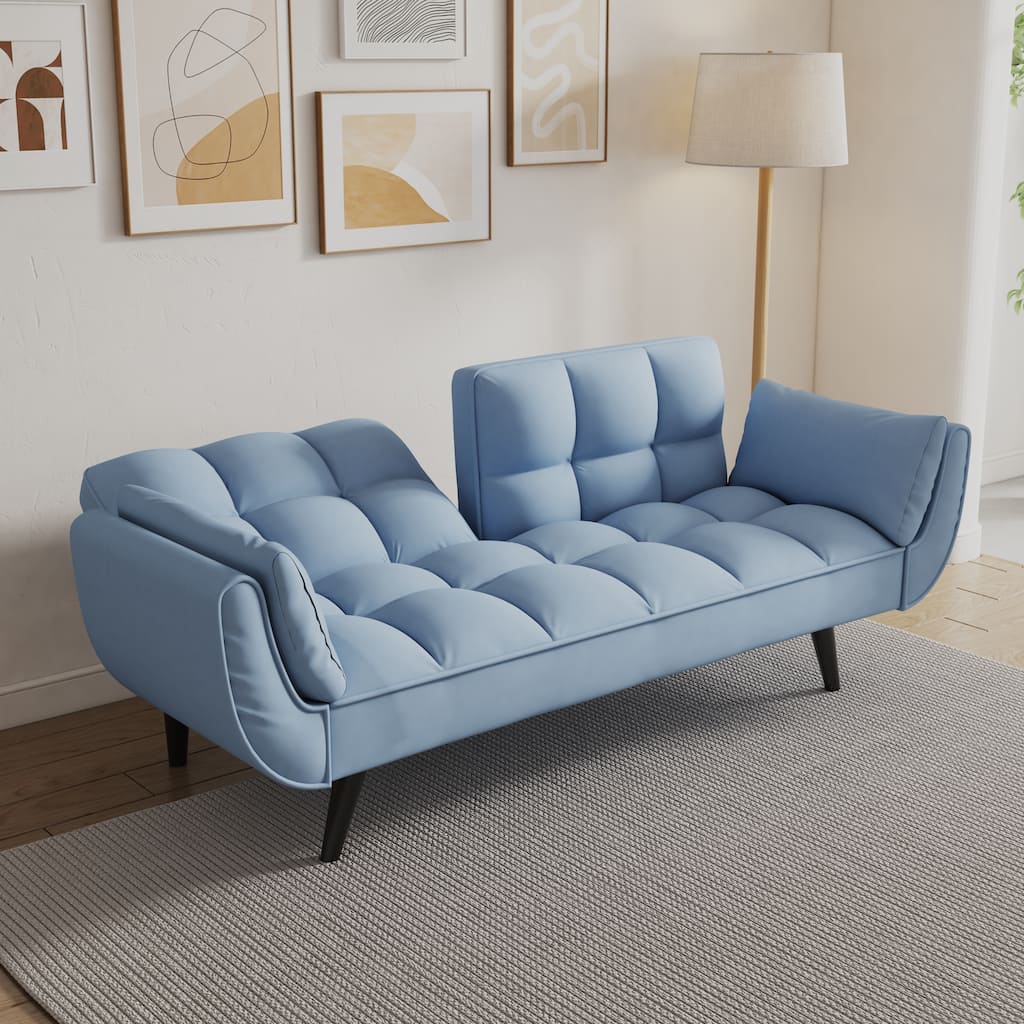 Multifunctional Sponge Upholstered Sofa Bed with Adjustable Backrest