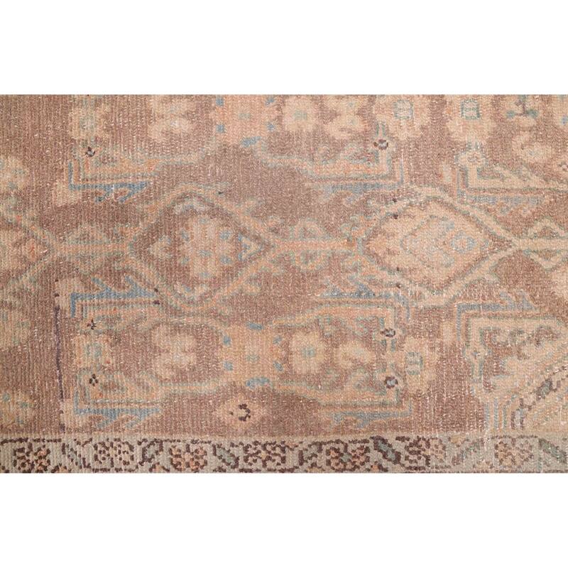 ECARPETGALLERY Hand-knotted Antalya Vintage Brown Wool Rug - 3'6 x 9'6